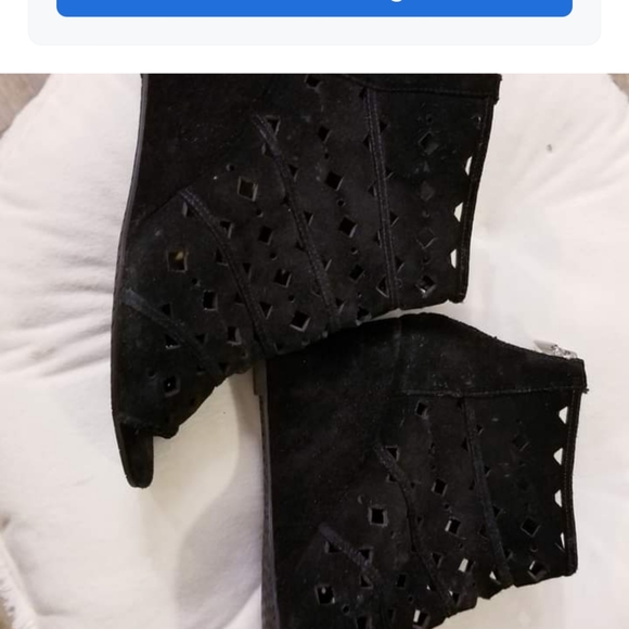 Women's Michael Kors suede sandal wedge booty - Picture 10 of 13